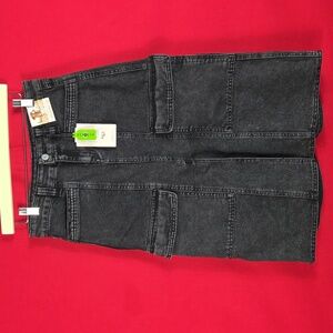 NEW SINCERELY JULES Cargo Midi Skirt Denim Black Womens Size 7/28